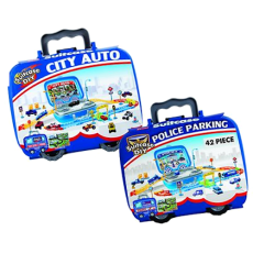 Police Parking Playset, 42 piece, with Suitcase